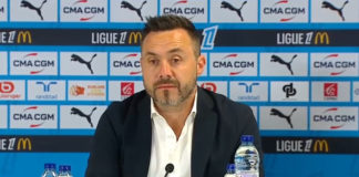 Roberto De Zerbi lors de sa présentation à l'OM