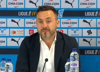 Roberto De Zerbi lors de sa présentation à l'OM