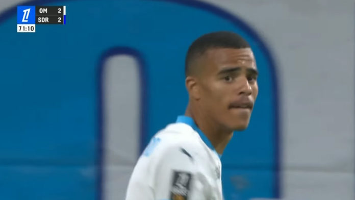 Greenwood buteur lors de OM-Reims (capture DAZN)