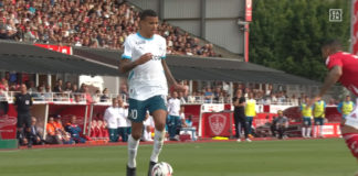 Greenwood lors de Brest-OM (capture écran DAZN)