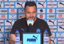 De Zerbi en conférence de presse avant OL-OM