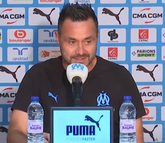 De Zerbi en conférence de presse avant OL-OM