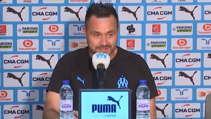 De Zerbi en conférence de presse avant OL-OM