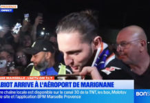 Rabiot à son arrivée à Marseille (capture écran BFM)