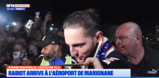 Rabiot à son arrivée à Marseille (capture écran BFM)