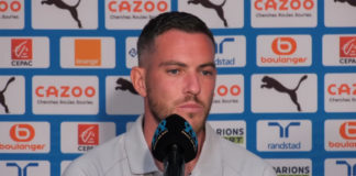 Veretout lors de sa présentation à l'OM en 2022