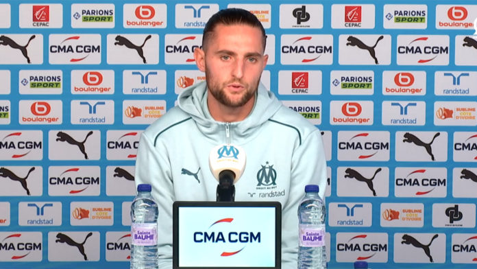 Rabiot en conférence de presse avec l'OM