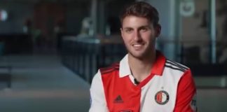 Santiago Gimenez, attaquant mexicain du Feyenoord Rotterdam